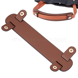 Imitation Leather Bag Strap Padding, Pressure Relief Shoulder Strap Protector Cover, with Iron Button, Olive, 22.8x9.3x0.5cm(DIY-WH0304-307A)