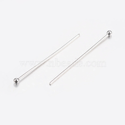 304 Stainless Steel Ball Head Pins, Stainless Steel Color, 20x0.6mm, 23 Gauge, Head: 2mm(X-STAS-K172-30P-03)