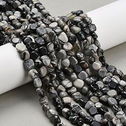 Natural Picasso Jasper Beads Strands, Nuggets, Tumbled Stone, 8~10x8~10x4.5~6.5mm, Hole: 0.8~0.9mm, about 48~50pcs/strand, 15.67''~16.18''(39.8~41.1cm)(G-K398-A01-01)