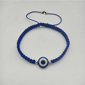 Hamsa Hand with Evil Eye Bead Braided Bead Bracelets, Adjustable Cord Bracelets for Women Men