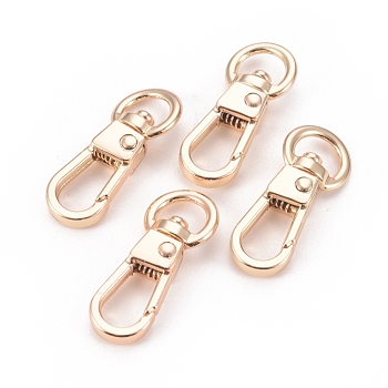 Alloy Swivel Clasps, Swivel Snap Hook, Golden, 31.5x12.5x6mm, Hole: 4.5x8.5mm