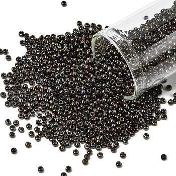 TOHO Round Seed Beads, Japanese Seed Beads, (83) Metallic Iris Brown, 11/0, 2.2mm, Hole: 0.8mm, about 5555pcs/50g