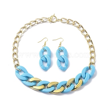 Sky Blue Acrylic Earrings & Necklaces