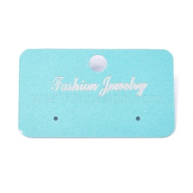 Pale Turquoise Rectangle Plastic Earring Display Cards