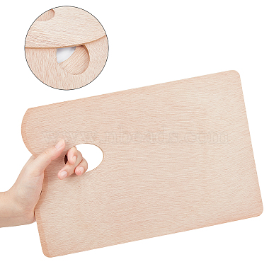 CHGCRAFT 4Pcs 2 Styles Wooden Color Palette(WOOD-CA0001-21)-5