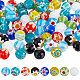 160Pcs 8 Colors Handmade Millefiori Lampwork Beads Strands(LAMP-SC0001-14)-1