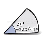 Mathematics Enamel Pins, Black Alloy Lapel Pin Backs for Backpack Clothes, Lilac, 45&deg; Acute Angle, 23x31mm(JEWB-B039-01EB-01)