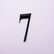 Plastic & PVC Number Sign Labels, Black, Num.7, 7: 75x46x8mm(KY-WH0023-B07-03)