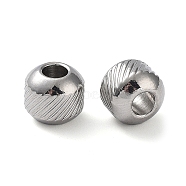 303 Stainless Steel Beads, Rondelle, Stainless Steel Color, 8x7mm, Hole: 3.5mm(STAS-Q302-03F-P)