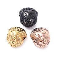 Ion Plating(IP) 304 Stainless Steel Beads, Lion Head, Mixed Color, 12x10.5x8mm, Hole: 2.7mm(STAS-P291-09)