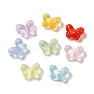 Transparent Acrylic Beads, Butterfly, Mixed Color, 10.5x14x6mm, Hole: 1.4mm(OACR-H042-01)
