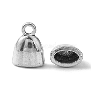 Tibetan Style Cord Ends, Antique Silver, Lead Free & Cadmium Free, 13x10x7mm, Hole: 2mm(LF9807Y)