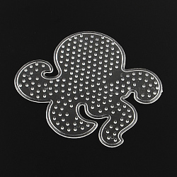 Octopus ABC Plastic Pegboards used for 5x5mm DIY Fuse Beads, Clear, 108x114x5mm(X-DIY-Q009-39)