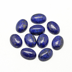 Natural Lapis Lazuli Cabochons, Dyed, Oval, 14x10x4~5mm(X-G-R415-14x10-33)