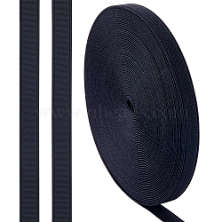 Elastic Fibre Cords, Flat, Black, 15.5mm, about 17.50 Yards(16m)/Roll(OCOR-WH0071-87A)