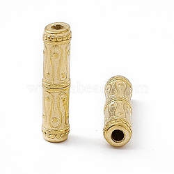 PVD Vacuum Plating 201 Stainless Steel Tube Beads, Bamboo Stick, Real 18K Gold Plated, 20x4.5mm, Hole: 1.5mm(STAS-J401-VC851)