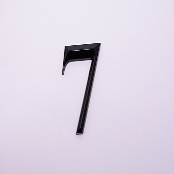 Plastic & PVC Number Sign Labels, Black, Num.7, 7: 75x46x8mm