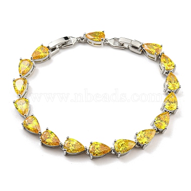 Gold Teardrop Cubic Zirconia Bracelets