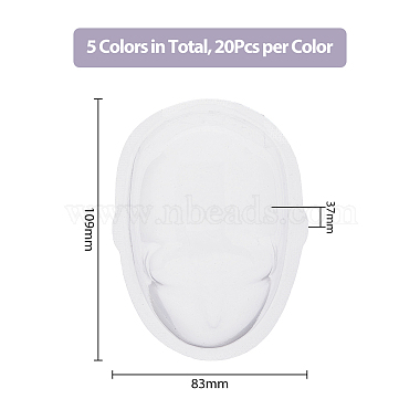 Transparent PVC BDJ Doll Head Cover Face(DIY-WH0430-087)-2