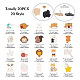 20Pcs 20 Style Lion & Tiger & Rabbit & Dog Enamel Pins(JEWB-TA0001-08)-4