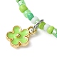 Alloy Flower Charm Bracelet with Glass Seed Bead Chains for Women(BJEW-JB09681)-3