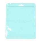 Macaron Color Plastic Yin-yang Resealable Bags, Zip Top Bags, Self Seal Bags, Top Seal, Rectangle, Pale Turquoise, 16.9x14x0.15cm, Unilateral Thickness: 2 Mil(0.05mm)(OPP-N001-01A-05)