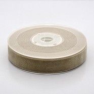 Polyester Velvet Ribbon for Gift Packing and Festival Decoration, Tan, 3/4 inch(19mm), about 25yards/roll(22.86m/roll)(SRIB-M001-19mm-836)