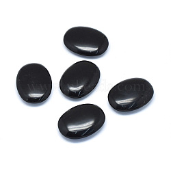 Natural Obsidian Oval Palm Stone, Reiki Healing Pocket Stone for Anxiety Stress Relief Therapy, 44~45x33~34x9~12mm(G-P415-53)