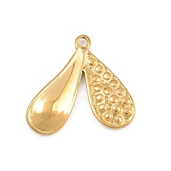 304 Stainless Steel Pendant Rhinestone Settings, Heart Charms, Golden, 14.5x15.5x2mm, Hole: 1mm, Fit for 1mm Rhinestone