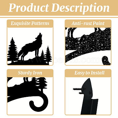 Iron Hanging Plant Hanger Bracket(HJEW-WH0095-020)-8