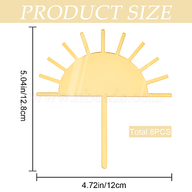 Craspire 8 Stück Sonnen-Geburtstagskuchenaufsatz(OACR-CP0001-01)-2