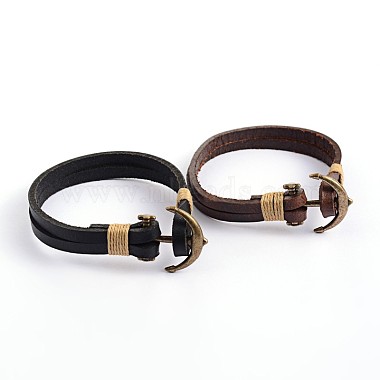 Mixed Color Leather+Alloy Bracelets