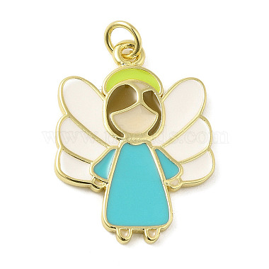 Real 18K Gold Plated Colorful Angel & Fairy Brass+Enamel Pendants