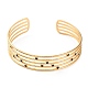 304 Stainless Steel Multi Line Cuff Bangle with Enamel(BJEW-F457-30G)-1