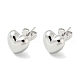 Heart Rack Plating Brass Stud Earrings(EJEW-F331-27P)-1