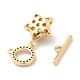 Brass Micro Pave Clear Cubic Zirconia Toggle Clasps(KK-F860-65G)-2