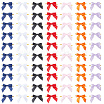 70Pcs 7 Colors Polyester Bowknot, with Iron Wire Twist Ties, for DIY Gift Wrap Wedding Candy Party Decoration, Mixed Color, 80x85x48mm, 10pcs/color(DIY-CP0011-47)