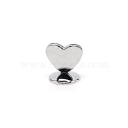 Zinc Alloy Name Card Clip, Message Note Photo Stand Holder, Heart, for Wedding Decoration, Platinum, 24.5x21x25mm(AJEW-WH0244-80)