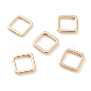 Brass Linking Rings, Long-Lasting Plated, Square, Real 24K Gold Plated, 8x8x1mm, Inner Diameter: 6x6mm(KK-Y003-01B-G)