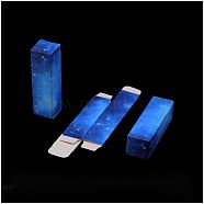 Rectangle Lipstick Paper Packaging Boxes, Lip Sample Lip Gloss Packaging Box, Blue, 8.65x2.6x2.55cm(CON-WH0070-01D)