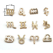Alloy Charms, 12 Constellations, Light Gold, 11x12.5mm(FIND-CJC0003-11)