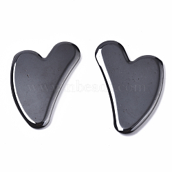 Heart Shape Magnetic Synthetic Hematite Gua Sha, for Face to Lift, Decrease Puffiness and Tighten, 77~82x54~57x5.5mm(X-G-S336-57-A01)