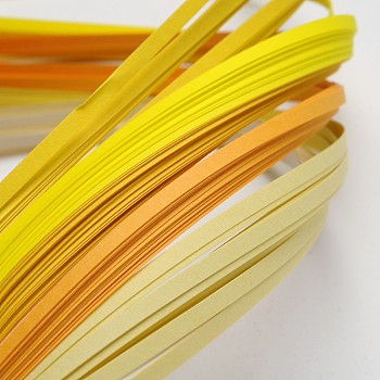6 Colors Quilling Paper Strips, Yellow, 390x5mm, about 120strips/bag, 20strips/color