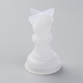 Chess Silicone Mold, Family Games Epoxy Resin Casting Molds, for DIY Kids Adult Table Game, Bishop, White, 49x31mm, Inner Diameter: 21mm