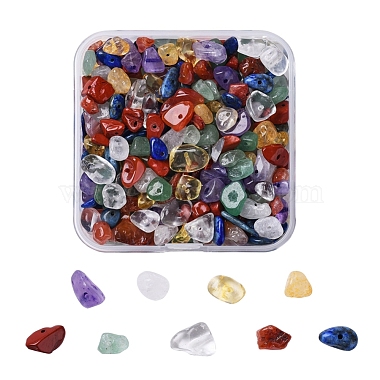 100g 7 perles de pierres précieuses mélangées naturelles de style(G-YW0001-06)-4