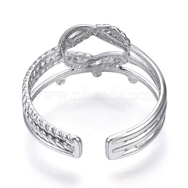 304 Stainless Steel Knot Open Cuff Ring(RJEW-N040-22)-3
