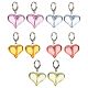 5 Pair 5 Color Acrylic Heart Dangle Leverback Earrings(EJEW-TA00254)-1