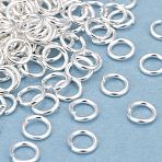 Rack Plating Brass Open Jump Rings, Cadmium Free & Lead Free, Round, Long-Lasting Plated, 925 Sterling Silver Plated, 4.5x0.8mm, 20 Gauge, Inner Diameter: 3mm(KK-O139-18F-S)