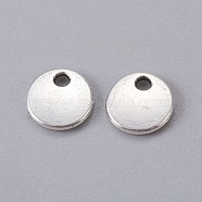 Alloy Pendants, Stamping Blank Tags, Cadmium Free & Lead Free, Flat Round, Antique Silver, 8x1.5mm(PALLOY-A19904-AS-LF)
