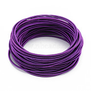 Spring Bracelets, Minimalist Bracelets, Steel French Wire Gimp Wire, for Stackable Wearing, Dark Violet, 12 Gauge, 1.6~1.9mm, Inner Diameter: 58.5mm(TWIR-T001-03A)